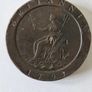 Cartwheel Twopence Coin 57gr Great Britain 2D 1797 George III Countermarked Image 2