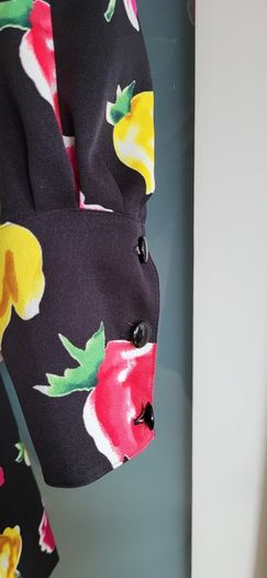 SOZI Garden Party floral on black dress Sz L (Fit 10-12 UK) - Rrp 199 (New)