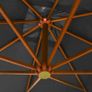 Hanging Parasol with Pole Anthracite 3x3 m Solid Fir Wood Image 4