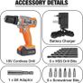 13Pc Cordless Drill Driver 18V/20V-Max Lithium-Ion, Electric Screwdriver, Accessory Kit, LED Work Light, Quick Change Battery & Charger Included (FREE POSTAGE) Image 3