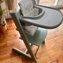 Stokke Tripp Trapp High Chair, Green with Baby Set, Tray, Harness & Cushion Image 6