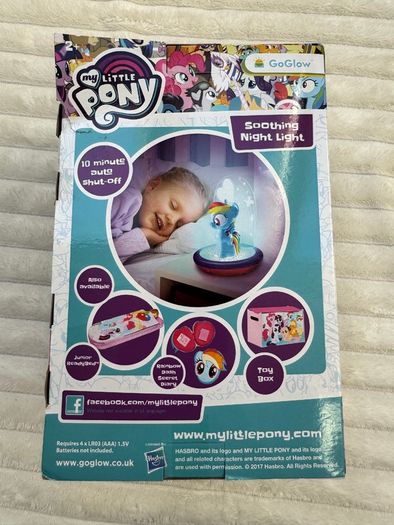 My Little Pony GoGlow Magic Night Light Rainbow Dash Damaged box Please see photos