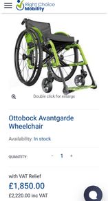wheelchair OttoBock Avantgarde CS