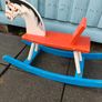 Vintage Child Wooden Rocking Horse Image 6