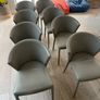 Calligaris all leather dining chairs (8) Image 2