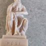 Vintage Moses sculpture on marble plinth. Image 2