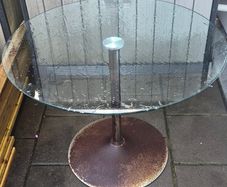 Round glass table