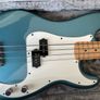 Fender Player Precision Bass (2021, Tidepool Metallic Blue) and Hardcase Image 6