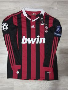 AC Milan 2009/10 Ronaldinho 80 Long Sleeve Home Jersey Size L BNWT