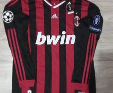 AC Milan 2009/10 Ronaldinho 80 Long Sleeve Home Jersey Size L BNWT
