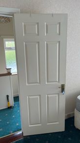 Timber white door
