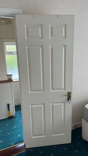 Timber white door