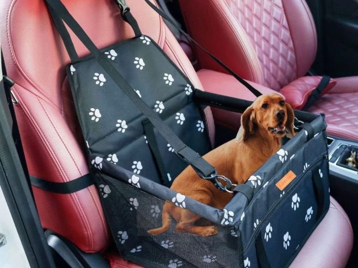 Waterproof Pet Dog Car Seat Booster Carrier with Seat Belt Harness and Headrest Strap for Puppy Cat MULTIPLE COLOURS AVAILABLE (FREE POSTAGE)