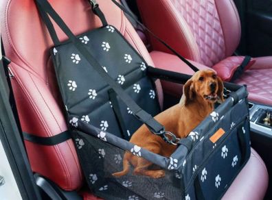Waterproof Pet Dog Car Seat Booster Carrier with Seat Belt Harness and Headrest Strap for Puppy Cat MULTIPLE COLOURS AVAILABLE (FREE POSTAGE)