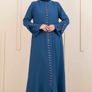 Brand New Women's Abaya Open Cut Long Sleeve Floor-Length Zipper Image 3