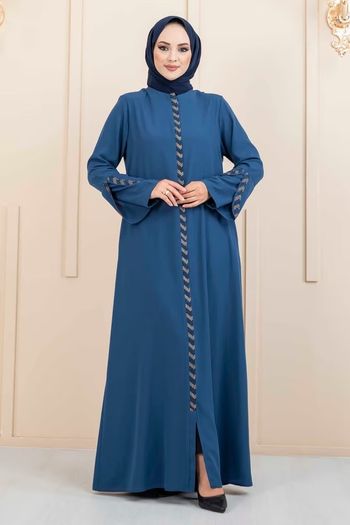 Brand New Women's Abaya Open Cut Long Sleeve Floor-Length Zipper