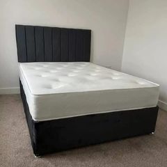 King size bed set, headboard style options