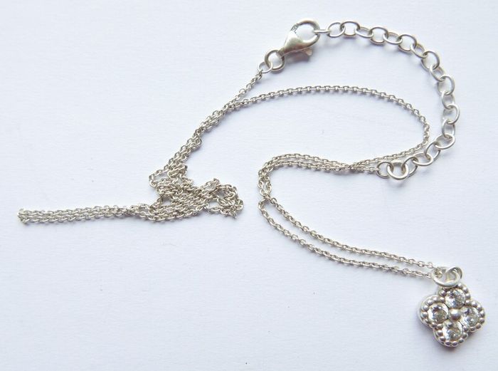 Vintage 925 Sterling Silver Pendant Necklace length 18" - 4g