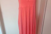 Atmosphere coral maxi halter neck dress size UK14 EU42 Postage included