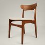 Iconic Danish Mid-Century Teak & Wool Dining Chairs by Schionning & Elgaard Image 2