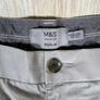 M&S Stormwear Chino Men's W38 L31 Soft Cotton Pearl Grey Image 2