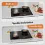 4 Burner Electric Ceramic Hob, 6000W Built-in Electric Hob, 9 Power Levels, Timer, Child Lock, Pause Function, Residual Heat Indicator, Hardwired Image 6