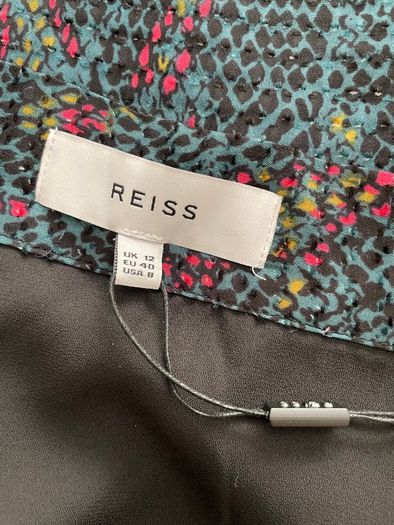 Reiss Skyla Wrap Skirt - Reptile Print - Multi - Size 12 - New with Tags