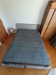 king size divan bed light grey