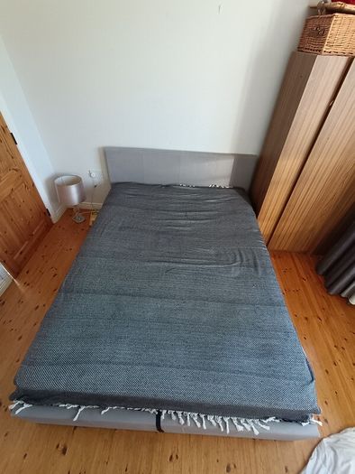 king size divan bed light grey