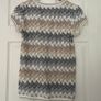 Geisha Lace Top - Size S -EU 36 - Neutral Zigzag Pattern Image 2