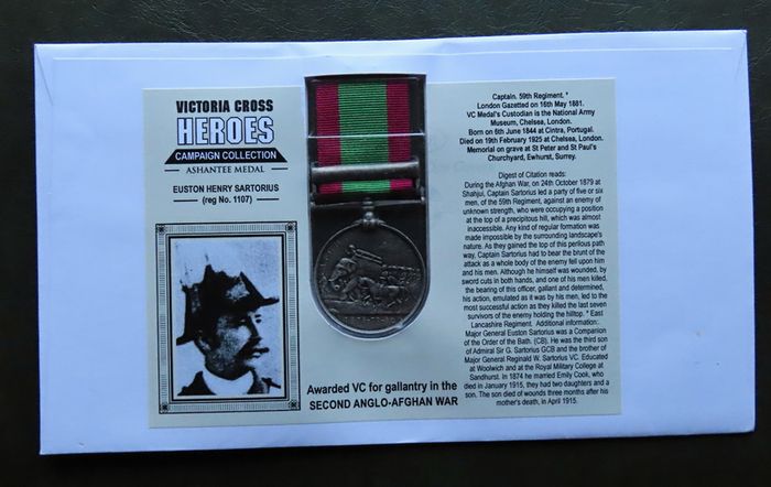 Anglo Afghan War Medal Victorian stamp envelope cover (Kabul elephant carrying cannon) Full size replica