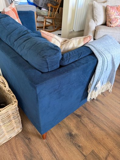 Two seater comfy velvet sofa