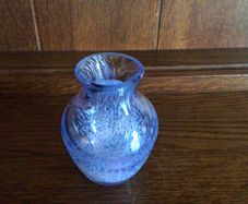 Small Blue Art Glass Vase