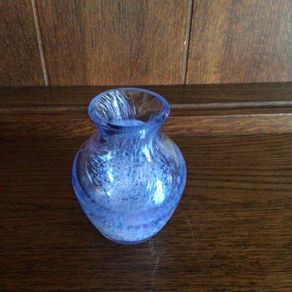 Small Blue Art Glass Vase
