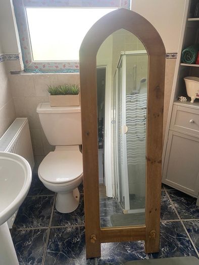 solid wood standing mirror