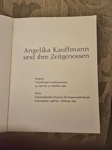 Angelika Kauffmann Und Ihre Zeitgenossen. First Edition Paperback In Good Condition. See Photos For Same.