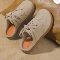 UBFEN Genuine Suede Lace Up Sneaker Mules Size EU 37 (UK 4)