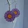 Aster Purple Daisy Flora Earrings Image 6
