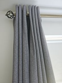 Grey Blackout Eyelet Curtains