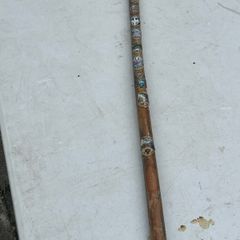 Rare unusual walking stick. Pickle AXE ice AXE. 38in long