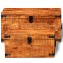 Storage Chest Set 2 Pieces Rough Mango Wood Image 7