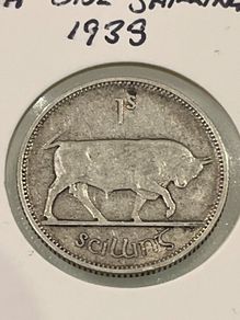 Rare Silver 1933 Irish One Shilling Coin for Sale