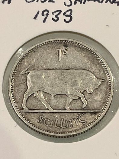Rare Silver 1933 Irish One Shilling Coin for Sale