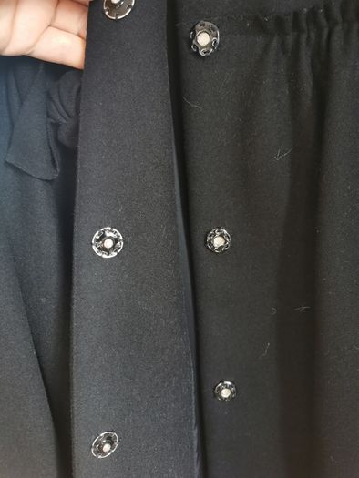 Red Valentino Frayed Bow Detail Wool Coat UK 8