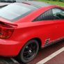 Toyota Celica 2000-2005 Simulated Window Matte Black 3D JDM Sport decal kit. Image 4