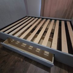 King Size, Grey Lucia Upholstered Bed Frame