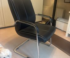 Black and Chrome office chair