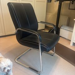 Black and Chrome office chair