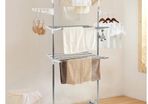 BRAND NEW Household Laundry Drying Rack Three-layer Foldable Clothes Drying Rack Stainless Steel Adjustable Clothing Storage Racks