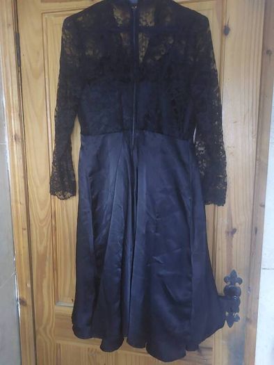 Vintage black lace dress (free post)